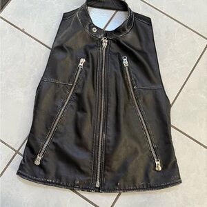Maison margiela open back distressed leather‎ vest 44/large (runs small!)